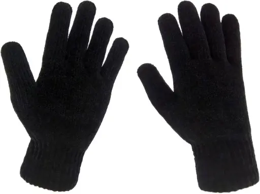 BLACK MEN'S THICK GLOVES