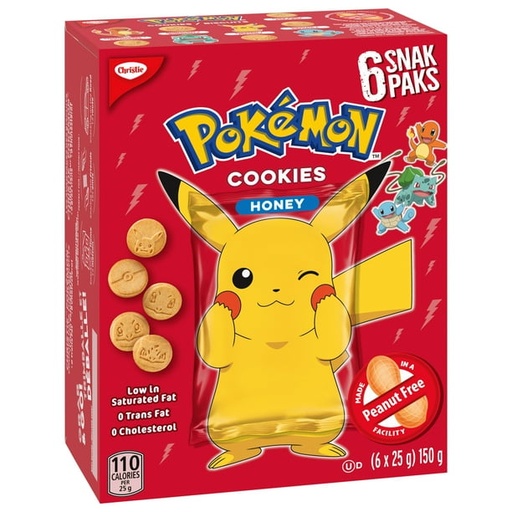 [066721028334] POKEMON COOKIES HONEY 6CT/25G   
