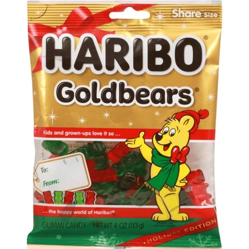 HARIBO GOLDBEAR HOLIDAY EDITION 4OZ 