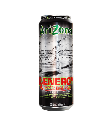 [613008771317] ARIZONA RX ENERGY WATERMELON 22OZ/24CT