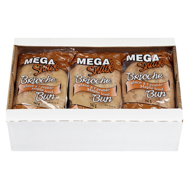 [56183] MEGA SNACK MAPLE GLAZED BUN 142G/12CT