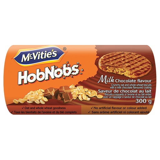 [059290698336] MCVITIE'S HOBNOB'S MILK CHOCO BISCUITS 300G