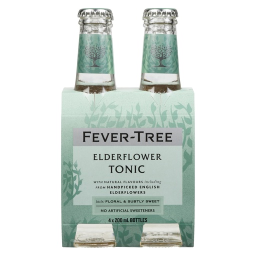 [898195001656] FEVER TREE ELDERFLOWER TONIC 200ML/4CT