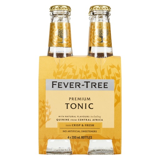 [898195001014] FEVER TREE PREMIUM TONIC WATER 200ML/4CT 