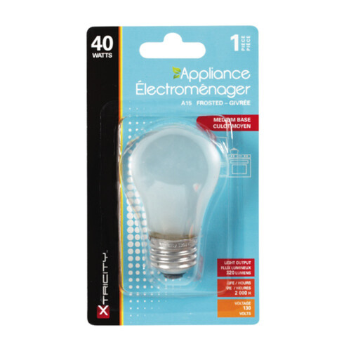 [1-63042] 40 WATT FROSTED APPLIANCE BULB 