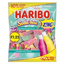 HARIBO ZING SODA TWIST 176G (UK)
