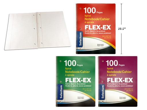 [057447465015] FLEXIBLE COIL NOTEBOOK 100PAGES
