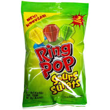 RING POP SOUR  CANDY 10G 3CT 