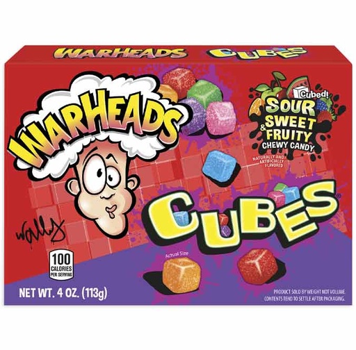 [2248] WARHEADS SOUR FRUITY CUBES THEAT. 113G