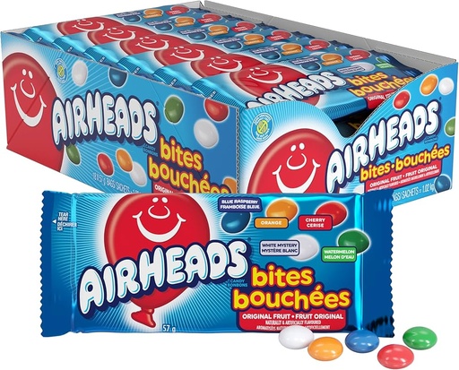 AIRHEADS BITES ORIGINAL FRUIT 1.02KG