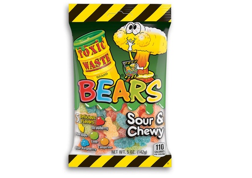 [898940001238] TOXIC WASTE BEARS SOUR & CHEWY 142G