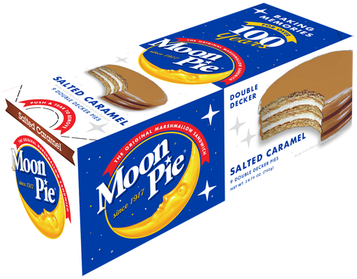 [072108810089] DOUBLE DECKER SALTED CARAMEL MOON PIE 702G/9CT 