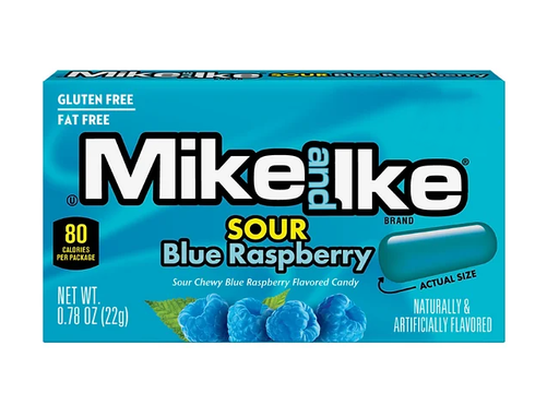 [5528.] MIKE & IKE SOUR BLUE RASPBERRY 528G