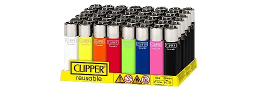 [091585041564] CLIPPER LIGHTERS ASSORTED COLORS  50/CT 