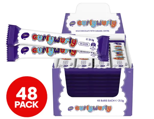 [3480] CADBURY CURLY WURLY 21.5G/48PK (UK)