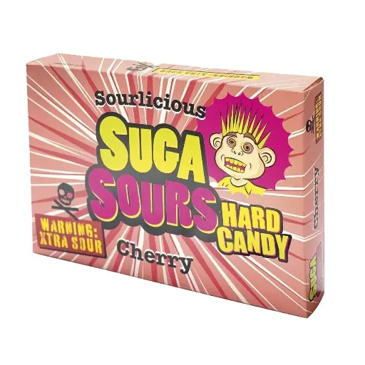 SUGA SOURS CHERRY HARD CANDY 100G (UK)