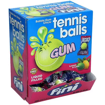 [8410525175039] FINI BUBBLEGUM TENNIS BALL 200CT