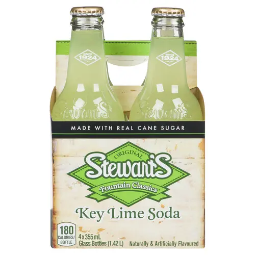 [098794000450] STEWART'S KEY LIME SODA 355ML/4PK  