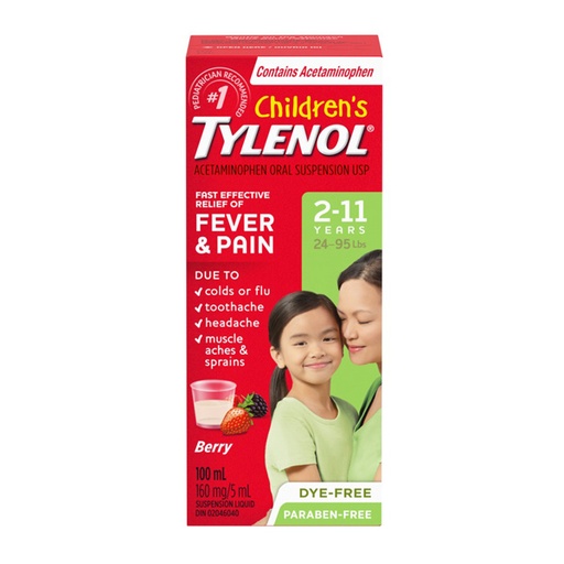 TYLENOL CHILDREN'S FEVER & PAIN GRAPE 100ML  