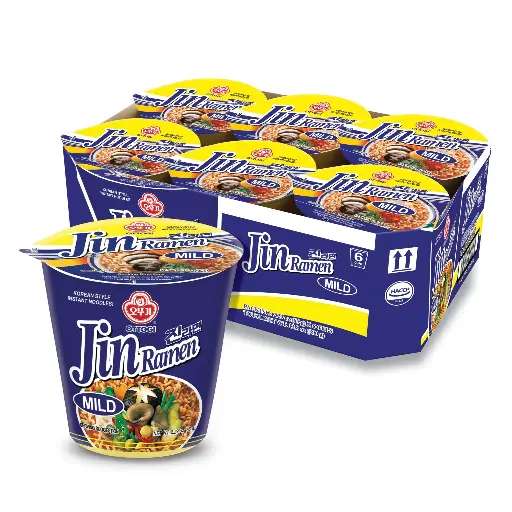 [OV202] OTTOGI JIN RAMEN CUPS MILD 65G/6PK