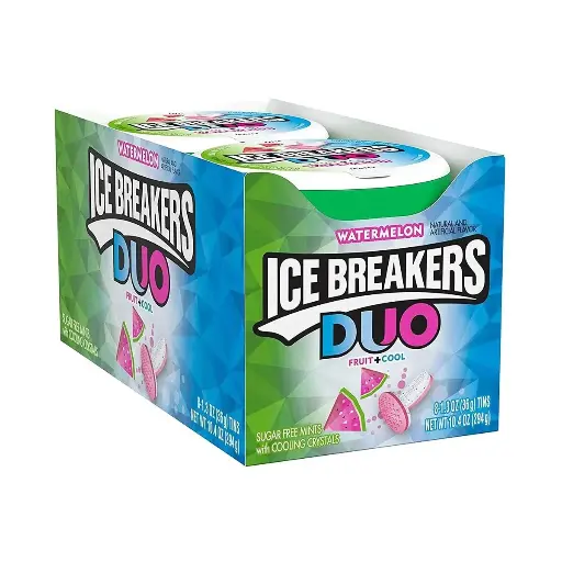 [034000723898] ICE BREAKERS DUO MINTS WATERMELON 36G/ 8CT