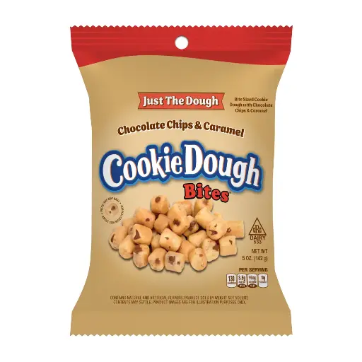 [655956024107] COOKIE DOUGH BITES CHOCO CHIP & CARML PEG 5OZ