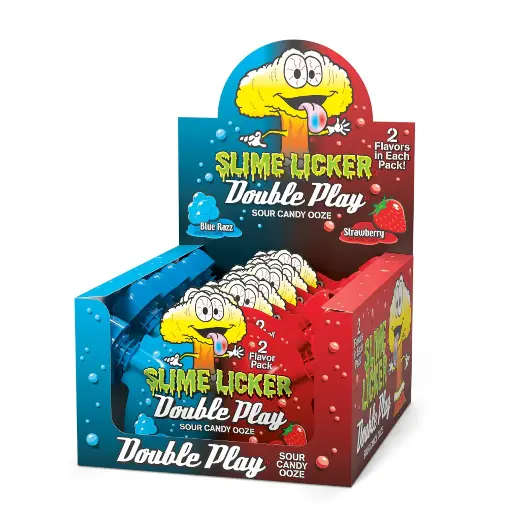 [7409.] SLIME LICKER DOUBLE PLAY SOUR CANDY OOZE 12PK (US)