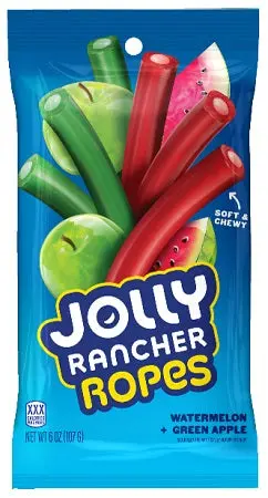 [010700557292] JOLLY RANCHER ROPES WATRMLN & GREEN APPLE 170G