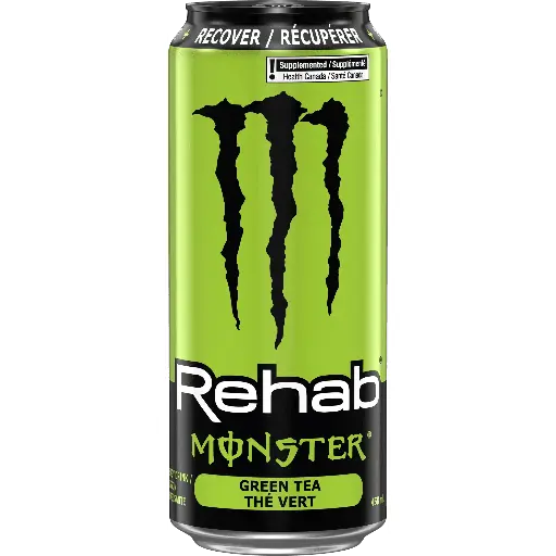 [070847898719] MONSTER REHAB GREEN TEA 458ML 12CT