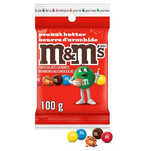 [058496464905] M&M'S BPEANUT BUTTER BAG 100G