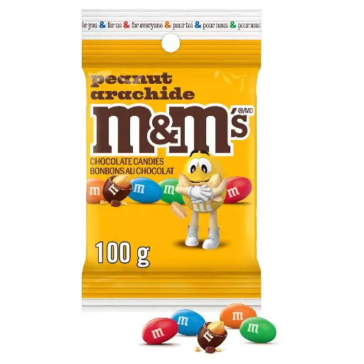 M&M PEANUT BAG 100G
