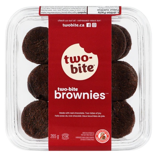[770981095639] TWO BITE BROWNIES TUB 265G