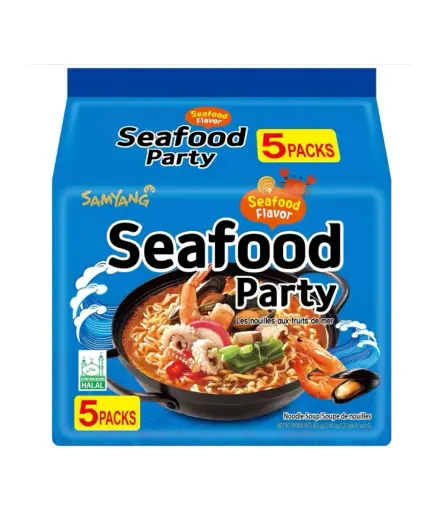 [8801073101432] SAMYANG SEAFOOD PARTY NOODLE SOUP 125G/5CT