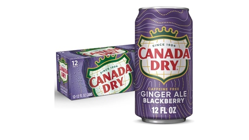 CANADA DRY GINGER ALE  BLACKBERRY 355ML/12CT (CAN)