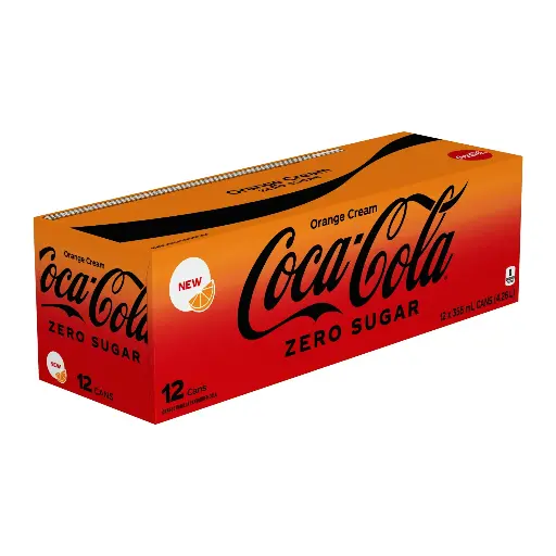 [067000013676] COKE ORANGE CREAM ZERO CANS 355ML/12CT