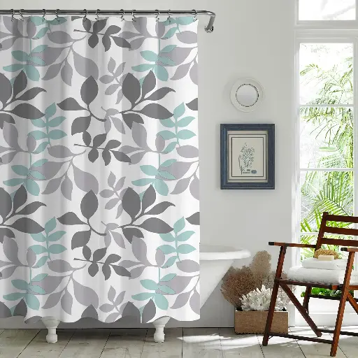 [062823783317] BODICO SHOWER CURTAIN FLORAL 70"X72"