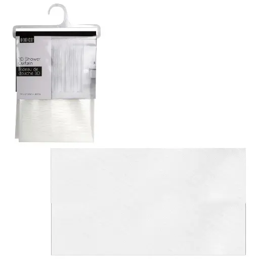 [83975-CR] BODICO VINYL SHOWER CURTAIN CLEAR 70"X72" 