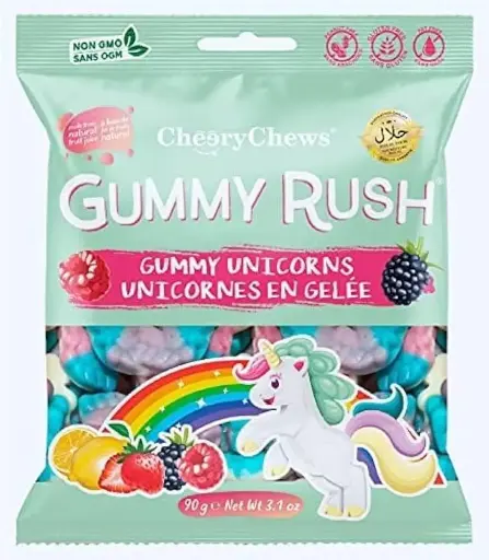 [9007] GUMMY RUSH UNICORNS 90G