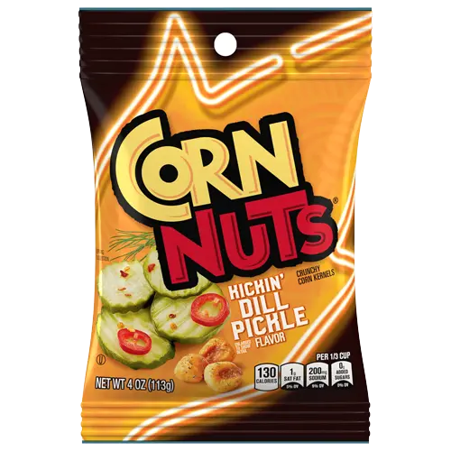 [071159354528] CORN NUTS KICKIN' DILL PICKLE 4OZ