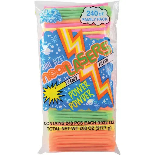 [072084018431] NEON LASER ASSTD POWDER CANDY 240CT