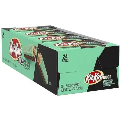 [1043B] KIT KAT DUOS MINT+DARK CHOCO 24CT (US)