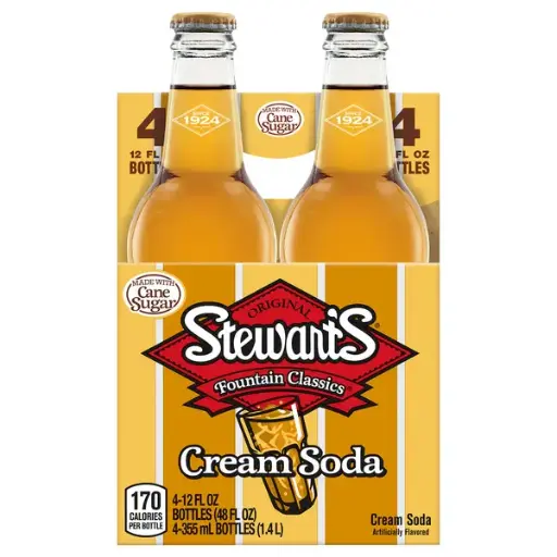 [098794000375] STEWART'S CREAM SODA 355ML/4PK