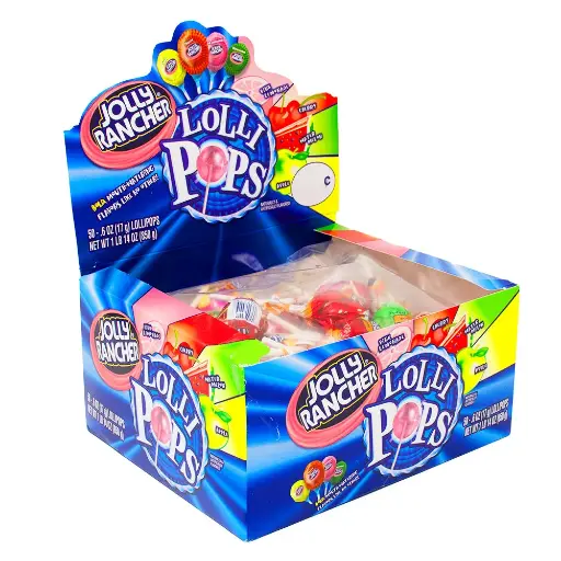 [010700158505] JOLLY RANCHER LOLIPOPS REG 50CT