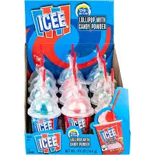 [632365625125] ICEE LOLIPOP WITH CANDY POWDER 12CT/564G