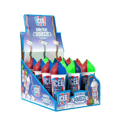 [632365626214] ICEE DOUBLE SQUEEZE CANDY 2 IN 1FLAV 12CT