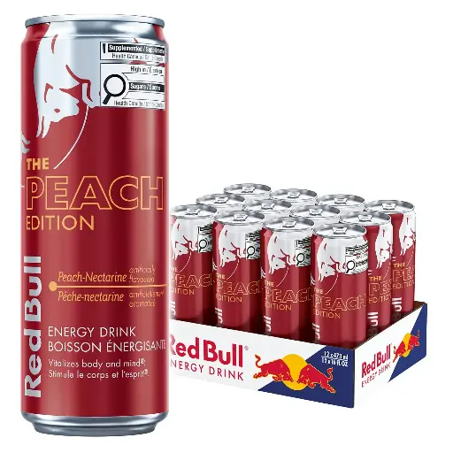RED BULL PEACH 473ML/12CT (L) (CAN)