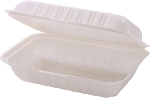 [10806494106078] RITEPAK 8X8 HINGED WHITE CONTAINER 150PK