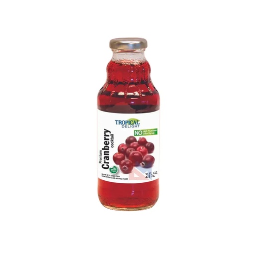 TROPICAL DELIGHT CRANBERRY JUICE 473ML/12CT