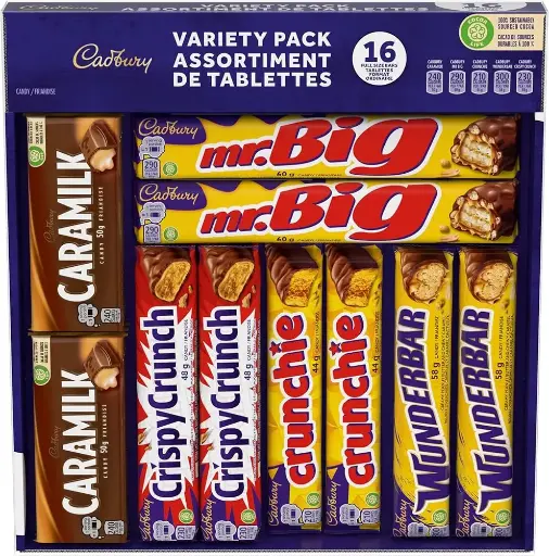 [061200010268] CADBURY VARIETY PACK  16BARS