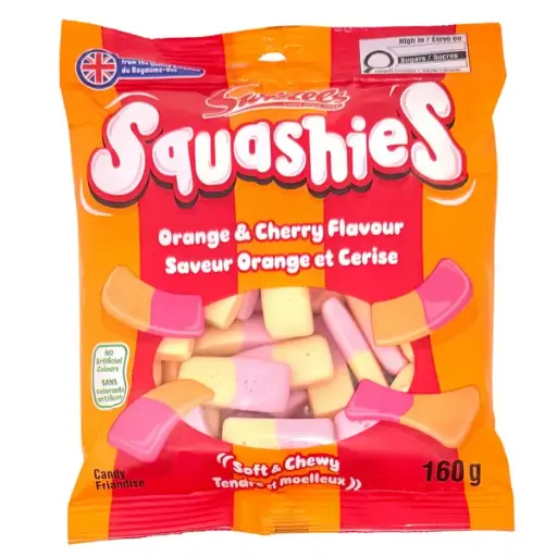 SQUASHIES ORANGE & CHERRY 160G 